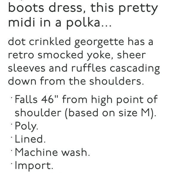 Madewell Smocked Ruffle- Shoulder Midi Dress In Inkbrush Dots. Size M - Picture 11 of 12